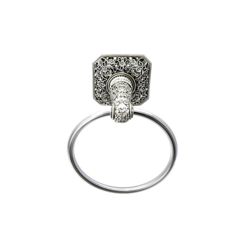 Carpe Diem Hardware - Juliane Grace Full Swing Towel Smooth Ring w/ Swarovski Crystals - Chalice