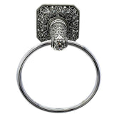 Carpe Diem Hardware - Juliane Grace Full Swing Towel Reeded Ring With Swarovski Clear and Aurore Boreale Crystals - Chalice