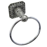 Juliane Grace Full Swing Towel Reeded Ring With Swarovski Clear and Aurore Boreale Crystals