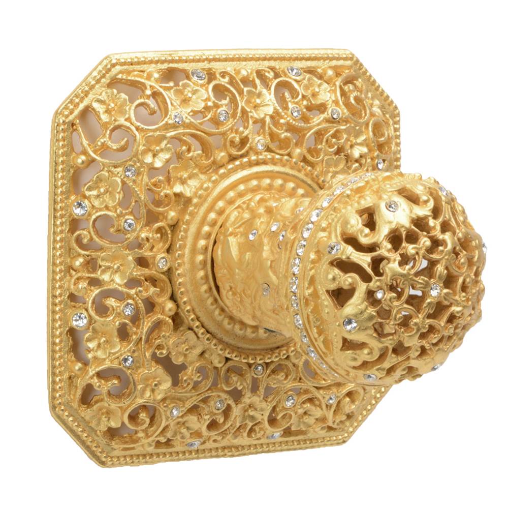 Carpe Diem Hardware - Juliane Grace Small Hook With 50 Swarovski Clear Crystals - Gilded Mercury
