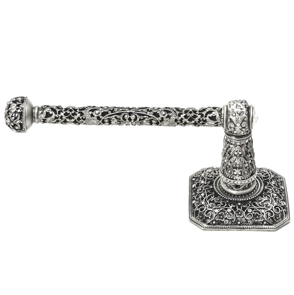 Carpe Diem Hardware - Juliane Grace Tissue Bar Left With Swarovski Clear Crystals - Satin