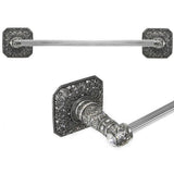 Carpe Diem Hardware - Juliane Grace 24'' O.C. (Approximately) Towel Bar With 213 Swarovski Clear and Aurore Boreale Crystals With 5/8'' Reeded Center - Chalice