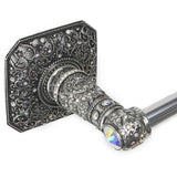 Juliane Grace 32'' O.C. (Approximately) Towel Bar With 213 Swarovski Clear and Aurore Boreale Crystals With 5/8'' Smooth Center
