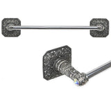Carpe Diem Hardware - Juliane Grace 36'' O.C. (Approximately) Towel Bar With 213 Swarovski Clear and Aurore Boreale Crystals With 5/8'' Smooth Center - Chalice