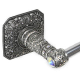 Juliane Grace 36'' O.C. (Approximately) Towel Bar With 213 Swarovski Clear and Aurore Boreale Crystals With 5/8'' Smooth Center