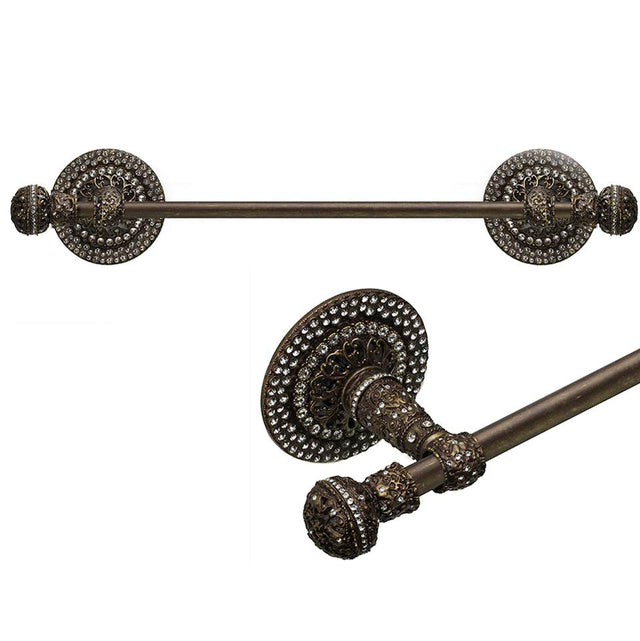 Carpe Diem Hardware - Juliane Grace Ii 24'' O.C. Approx Towel Bar w/ 417 Swarovski Crystals w/ 5/8'' Smooth Center - Chalice