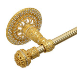 Juliane Grace Ii 32'' O.C. (Approximately) Towel Bar With 417 Swarovski Clear Crystals With 5/8'' Reeded Center