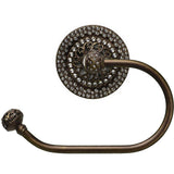 Carpe Diem Hardware - Juliane Grace Ii Swing Tissue Smooth Ring Left With 225 Swarovski Clear Crystals - Antique Brass