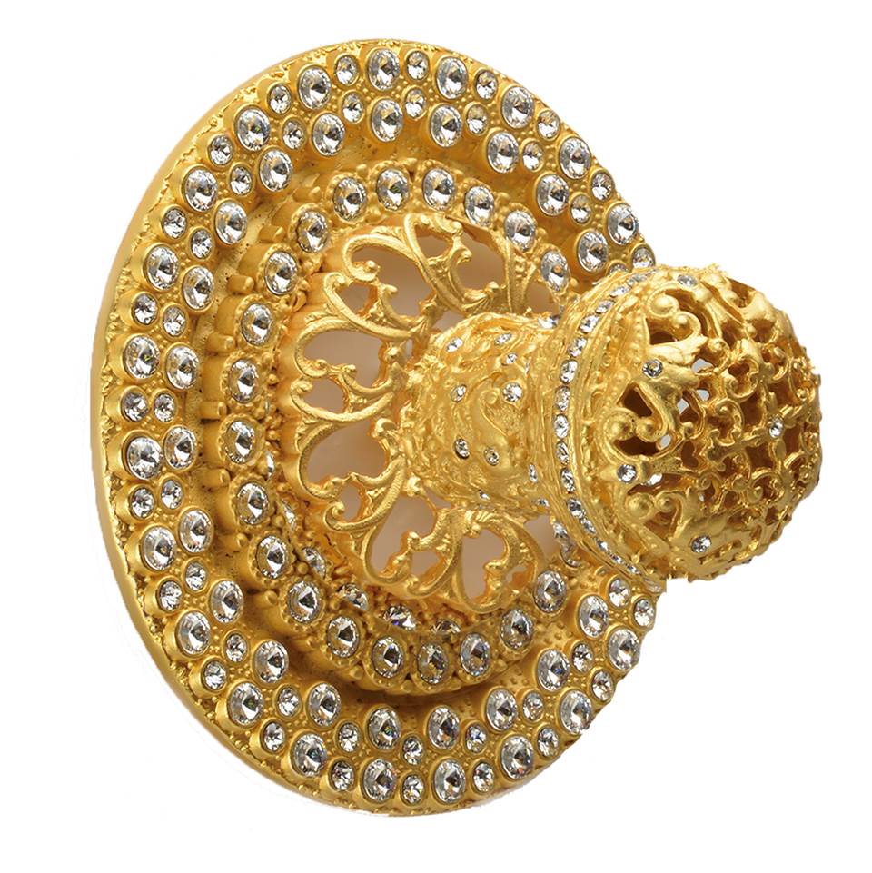 Carpe Diem Hardware - Juliane Grace Ii Small Hook With 142 Swarovski Clear Crystals - Gilded Mercury