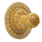 Carpe Diem Hardware - Juliane Grace Ii Small Hook With 142 Swarovski Clear Crystals - Gilded Mercury