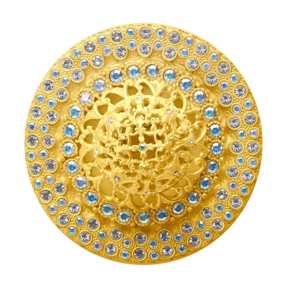Carpe Diem Hardware - Juliane Grace Ii Small Hook With 142 Swarovski Clear and Aurore Boreale Crystals - Gilded Mercury
