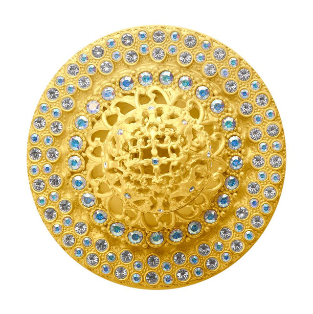 Carpe Diem Hardware - Juliane Grace Ii Small Hook With 142 Swarovski Clear and Aurore Boreale Crystals - Gilded Mercury