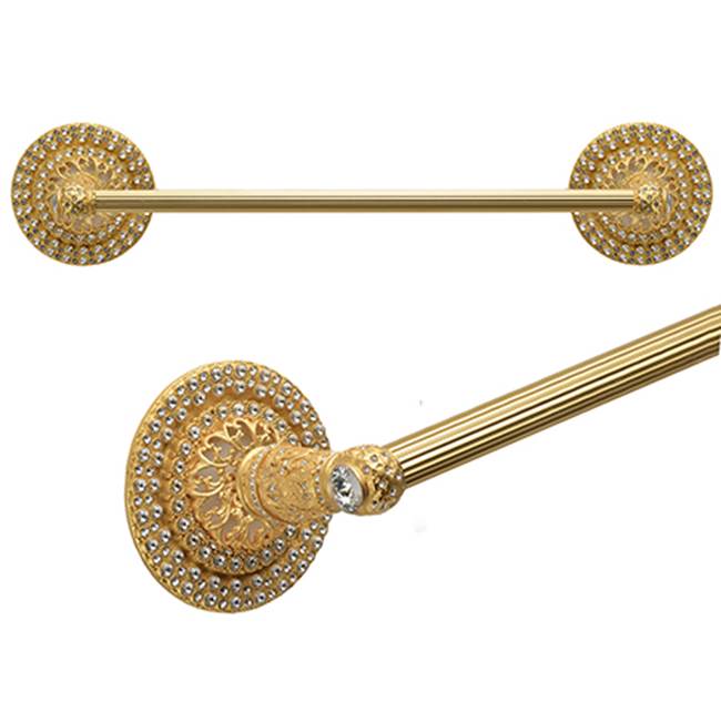 Carpe Diem Hardware - Juliane Grace 16'' O.C. Approx Towel Bar w/ Swarovski Crystals w/ 5/8'' Smooth Center - Chalice
