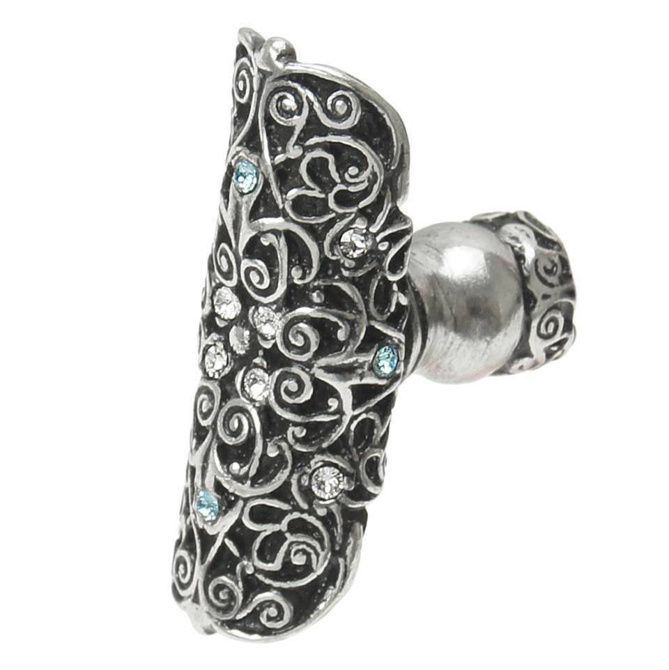 Monticello Oblong Knob w/ Swarovski Crystals