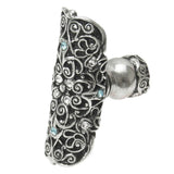 Monticello Oblong Knob w/ Swarovski Crystals