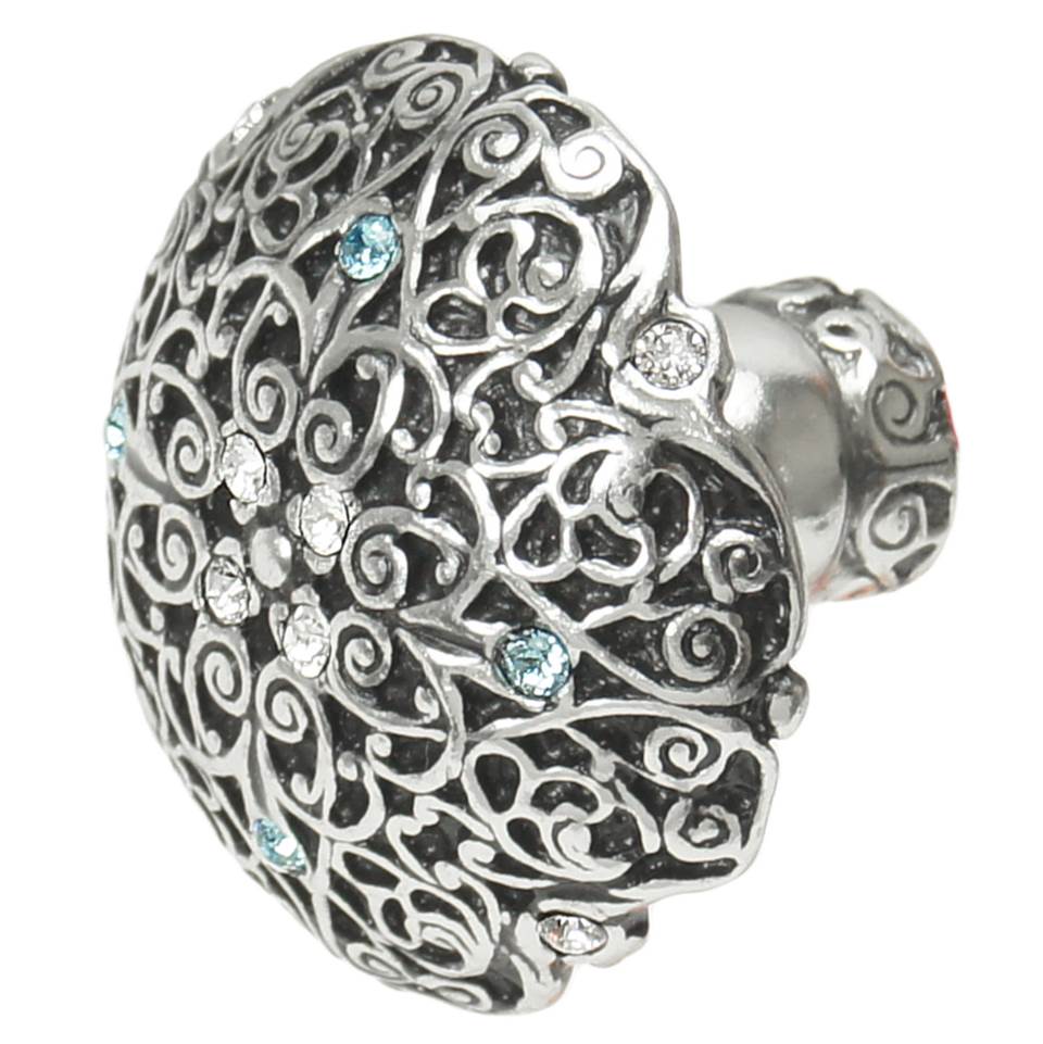 Monticello Large Round Knob w/ Swarovski Crystals