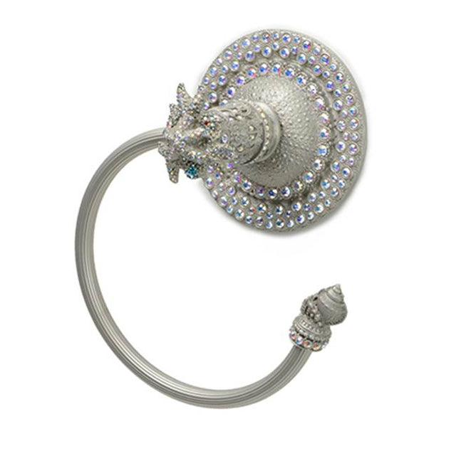 Carpe Diem Hardware - Coastal Living Towel Ring Left w/ Swarovski Crystals - Chalice