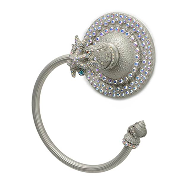 Carpe Diem Hardware - Coastal Living Towel Ring Right w/ Swarovski Crystals - Chalice