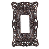 Carpe Diem Hardware - Carpe Diem 5003-22 Acanthus Oil Rub Bronze Single Rocker/Gfi Switchplate - Oil Rubbed Bronze
