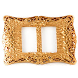 Carpe Diem Hardware - Acanthus Double Rocker/Gfi Switchplate - Gilded Mercury