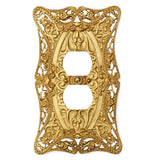 Carpe Diem Hardware - Carpe Diem 5006-8 Acanthus Gilded Mercury Single Duplex Outlet - Gilded Mercury