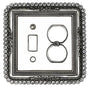 Carpe Diem Hardware - Cache Single Toggle And Single Duplex Outlet w/ Swarovski Crystals - Chalice