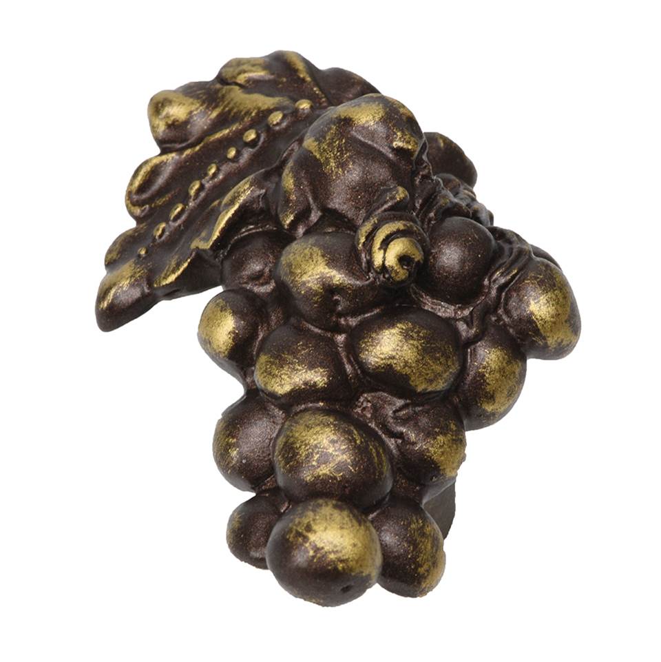 Carpe Diem Hardware - Bacchus Large Left Knob - Antique Brass