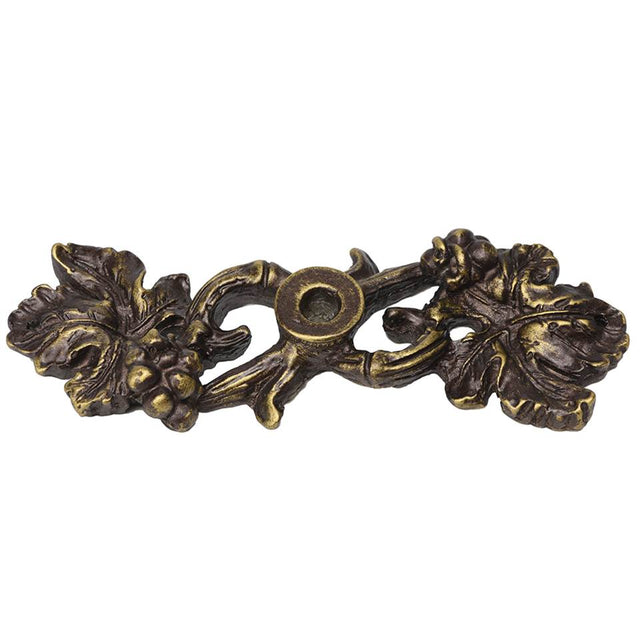 Carpe Diem Hardware - Double Grape Leaf & Vine Medium Escutcheon - Gilded Mercury