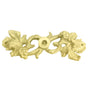 Carpe Diem Hardware - Double Grape Leaf & Vine Large Escutcheon - Soft Gold