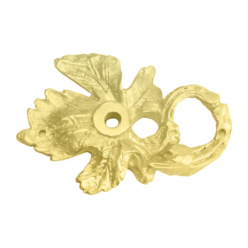 Carpe Diem Hardware - Single Grape Leaf & Vine Escutcheon - Soft Gold