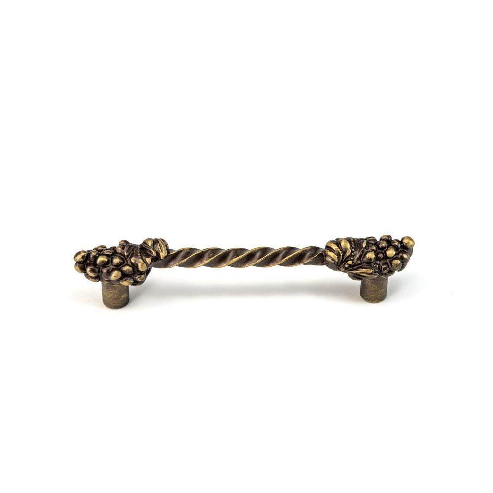 Carpe Diem Hardware - Bacchus Large 5'' O.C. Pull - Antique Brass