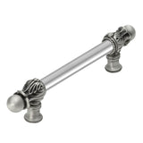 Carpe Diem Hardware - Acanthus 6'' O.C. {Approx.} w/ 5/8'' Smooth Center Long Pull Romanesque Style - Soft Gold