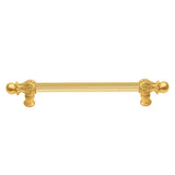 Carpe Diem Hardware - Acanthus 6'' O.C. (Approx.) With 5/8'' Reeded Center Long Pull Romanesque Style In Gilded Mercury. - Gilded Mercury