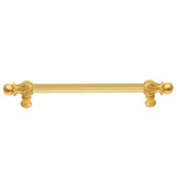 Carpe Diem Hardware - Acanthus 9'' O.C. (Approx.) With 5/8'' Reeded Center Long Pull Romanesque Style In Gilded Mercury. - Gilded Mercury