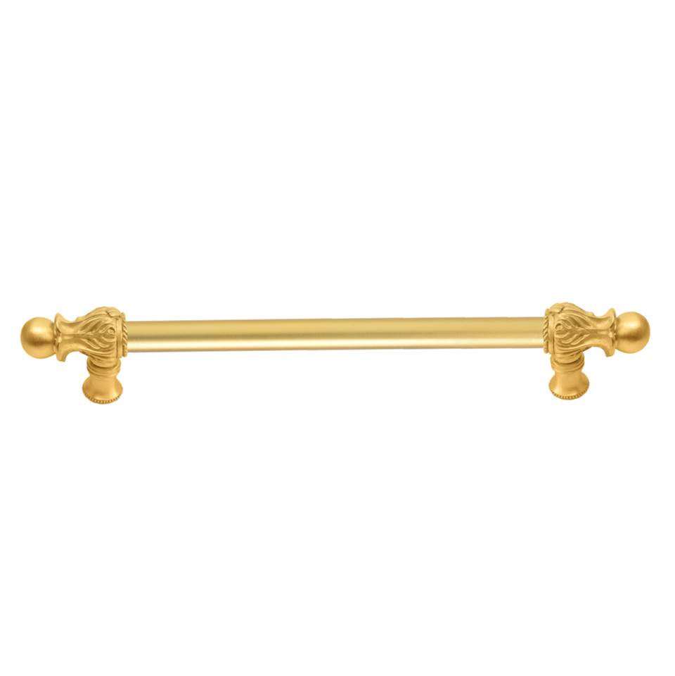 Carpe Diem Hardware - Acanthus 12'' O.C. (Approx.) With 5/8'' Smooth Center Long Pull Romanesque Style In Gilded Mercury. - Gilded Mercury