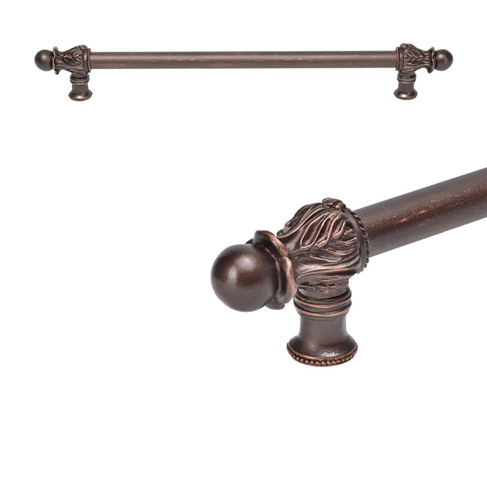 Carpe Diem Hardware - Acanthus 18'' O.C. (Approx.) With 5/8'' Smooth Center Long Pull Romanesque Style - Oil Rubbed Bronze