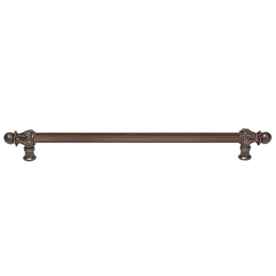 Carpe Diem Hardware - Acanthus 22'' O.C. (Approx.) With 5/8'' Reeded Center Long Pull Romanesque Style - Oil Rubbed Bronze