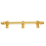 Carpe Diem Hardware - Acanthus 6'' O.C. (Approx.) With 5/8'' Smooth Center and Center Brace Long Pull Romanesque Style In Gilded Mercury. - Gilded Mercury