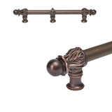 Carpe Diem Hardware - Acanthus 9'' O.C. (Approx.) With 5/8'' Smooth Center Long Pull Romanesque Style With Center Brace - Oil Rubbed Bronze