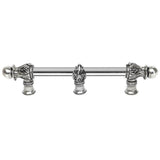 Carpe Diem Hardware - Acanthus 9'' O.C. (Approx.) With 5/8'' Smooth Center and Center Brace Long Pull Romanesque Style In Chalice. - Chalice