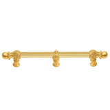 Carpe Diem Hardware - Acanthus 9'' O.C. (Approx.) With 5/8'' Reeded Center and Center Brace Long Pull Romanesque Style In Gilded Mercury. - Gilded Mercury