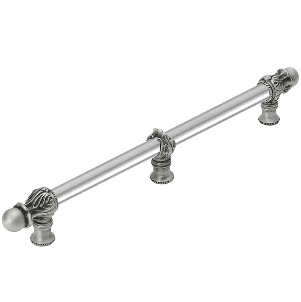 Carpe Diem Hardware - Acanthus 12'' O.C. {Approx.} w/ 5/8'' Smooth Center Long Pull Romanesque Style w/ Center Brace - Soft Gold