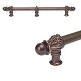 Carpe Diem Hardware - Acanthus 12'' O.C. (Approx.) With 5/8'' Smooth Center Long Pull Romanesque Style With Center Brace - Oil Rubbed Bronze