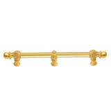 Carpe Diem Hardware - Acanthus 12'' O.C. (Approx.) With 5/8'' Smooth Center and Center Brace Long Pull Romanesque Style In Gilded Mercury. - Gilded Mercury