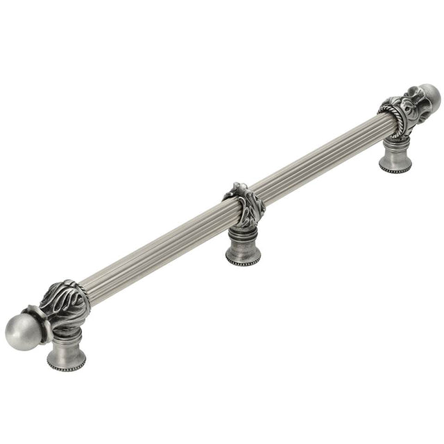 Carpe Diem Hardware - Acanthus 12'' O.C. {Approx.} w/ 5/8'' Reeded Center Long Pull Romanesque Style w/ Center Brace - Soft Gold