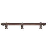 Carpe Diem Hardware - Acanthus 12'' O.C. (Approx.) With 5/8'' Reeded Center Long Pull Romanesque Style With Center Brace - Oil Rubbed Bronze