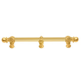 Carpe Diem Hardware - Acanthus 12'' O.C. (Approx.) With 5/8'' Reeded Center and Center Brace Long Pull Romanesque Style In Gilded Mercury. - Gilded Mercury