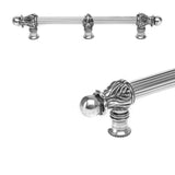 Carpe Diem Hardware - Acanthus 12'' O.C. (Approx.) With 5/8'' Reeded Center and Center Brace Long Pull Romanesque Style In Chalice. - Chalice