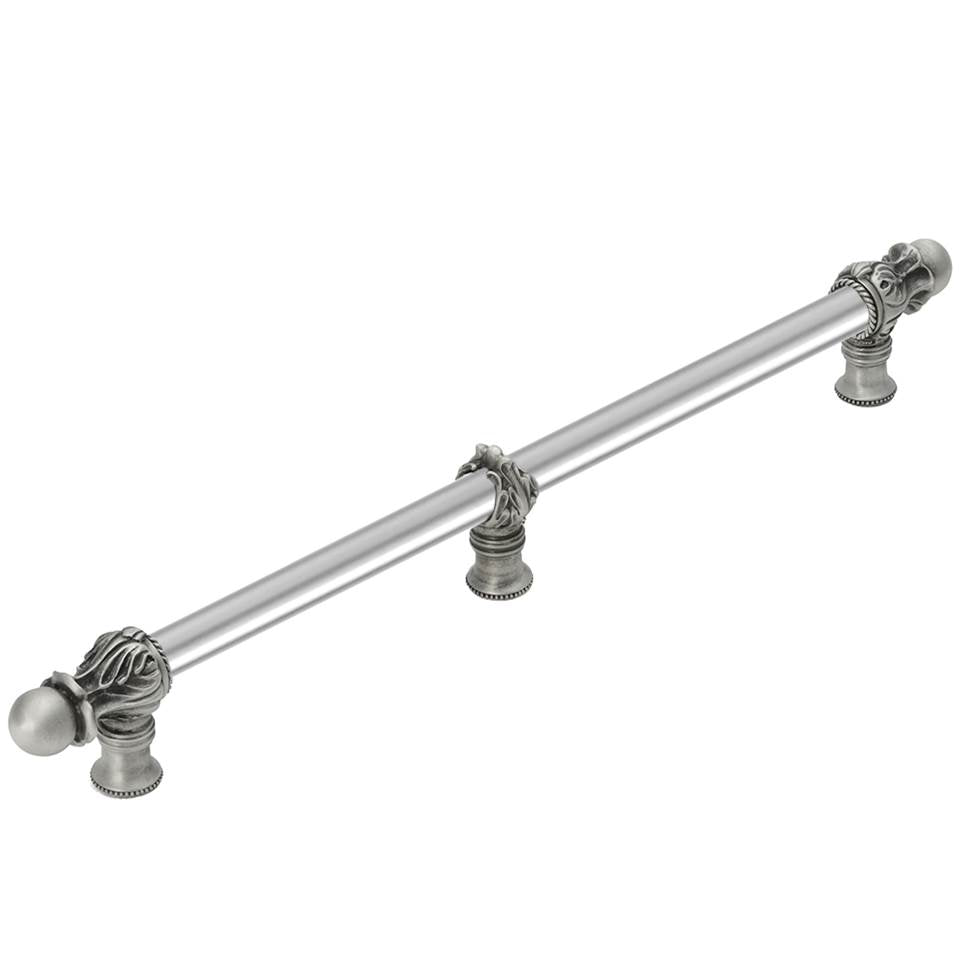 Carpe Diem Hardware - Acanthus 18'' O.C. {Approx.} w/ 5/8'' Smooth Center Long Pull Romanesque Style w/ Center Brace - Soft Gold