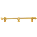 Carpe Diem Hardware - Acanthus 18'' O.C. (Approx.) With 5/8'' Smooth Center and Center Brace Long Pull Romanesque Style In Gilded Mercury. - Gilded Mercury